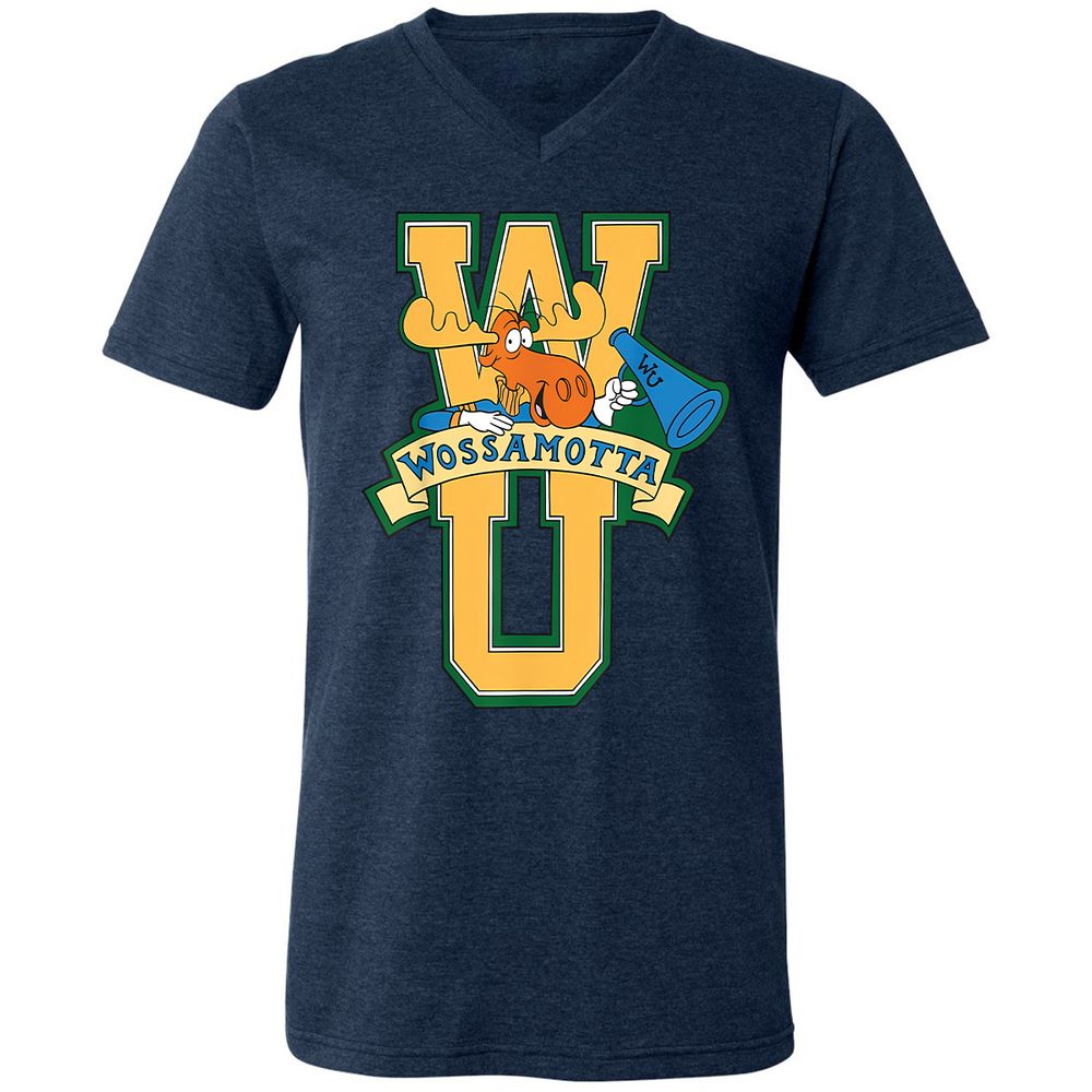 Unisex V-Neck T-Shirt - N2BN81FU - Heather Navy - 15