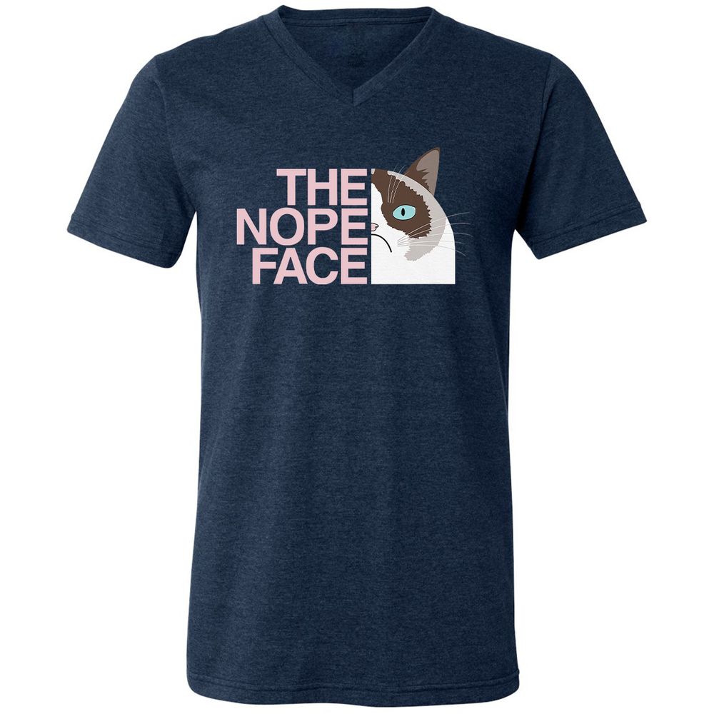 Unisex V-Neck T-Shirt - 6GLSHY9C - Heather Navy - 15