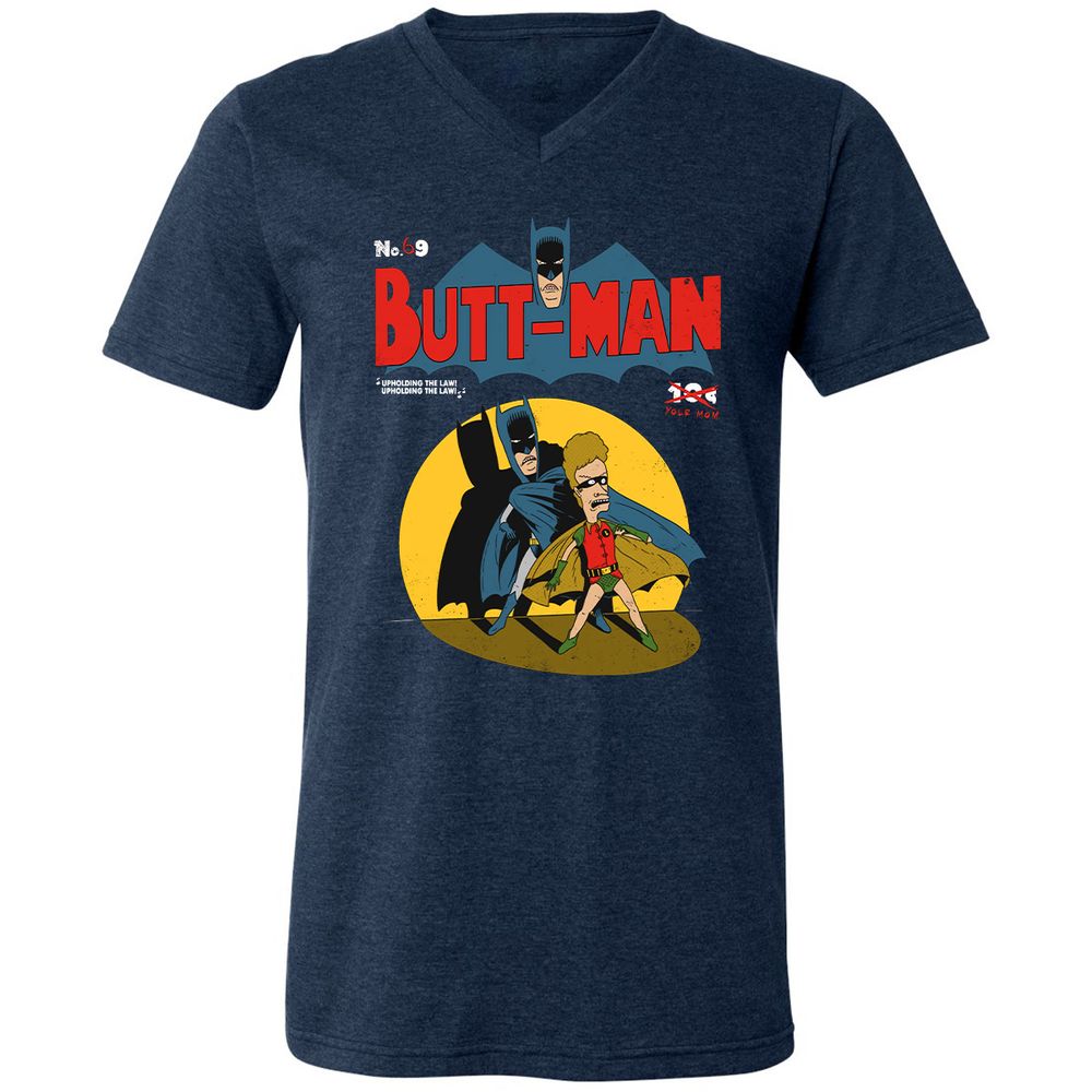 Unisex V-Neck T-Shirt - EC6VPG3K - Heather Navy - 15