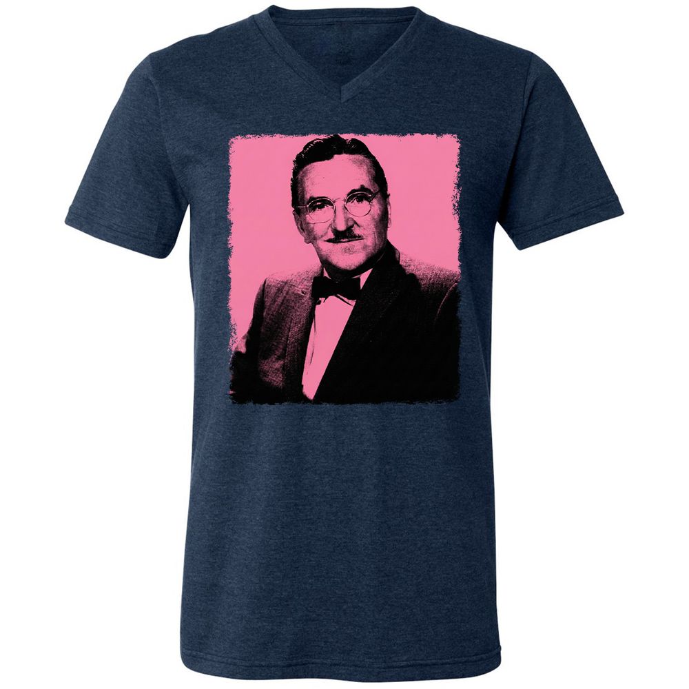 Unisex V-Neck T-Shirt - GUVVTRJ3 - Heather Navy - 15
