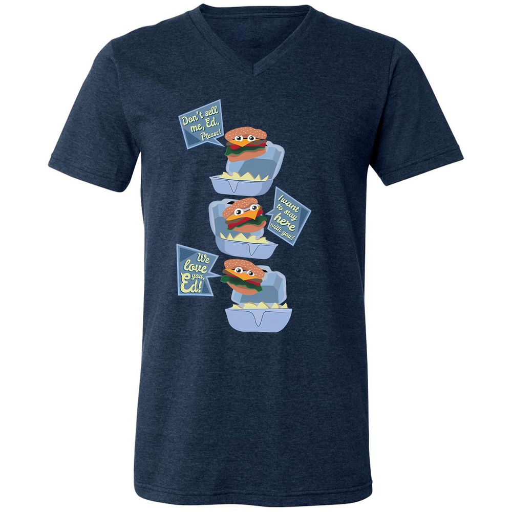 Unisex V-Neck T-Shirt - Z7P2HVQ4 - Heather Navy - 15