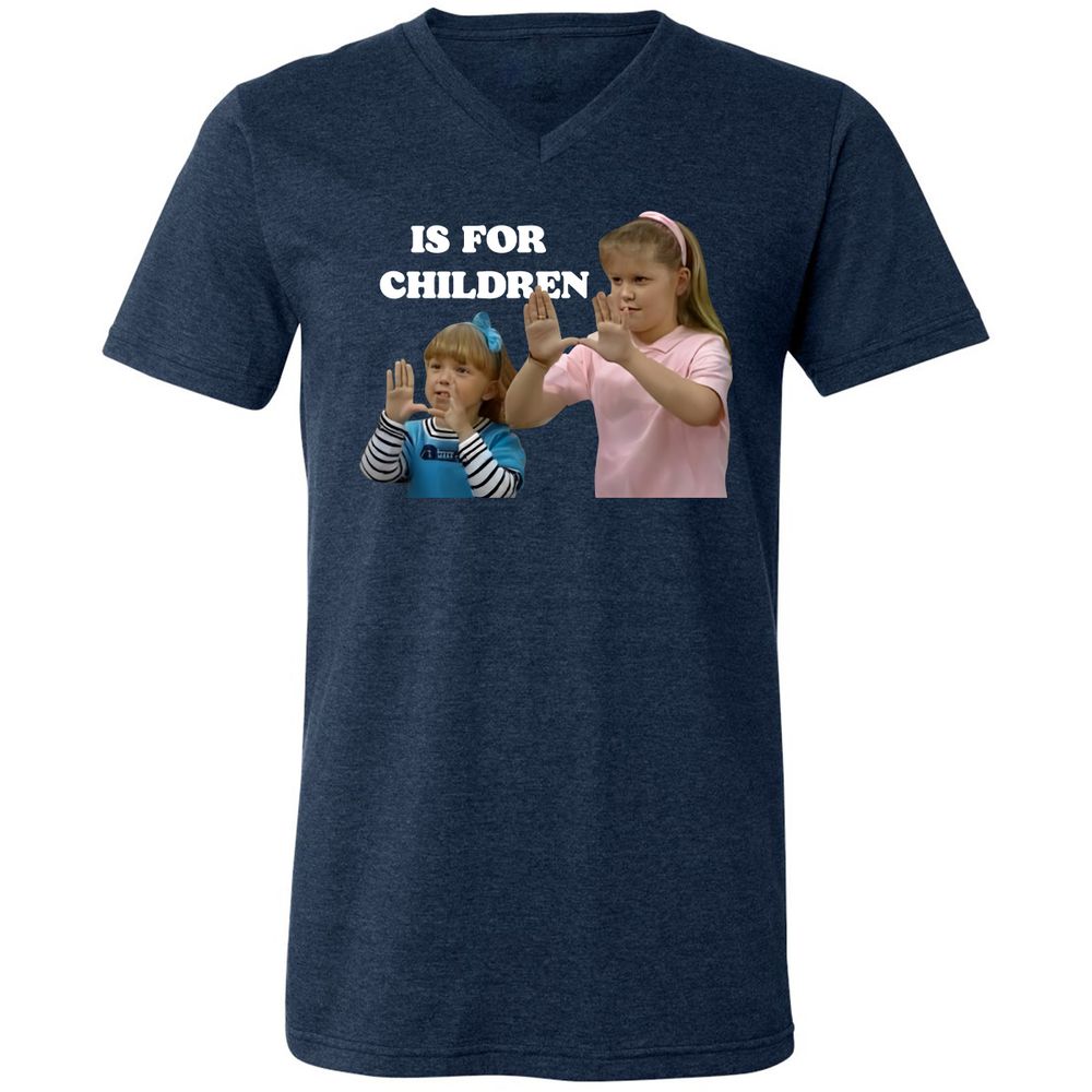 Unisex V-Neck T-Shirt - ZK5693LW - Heather Navy - 15