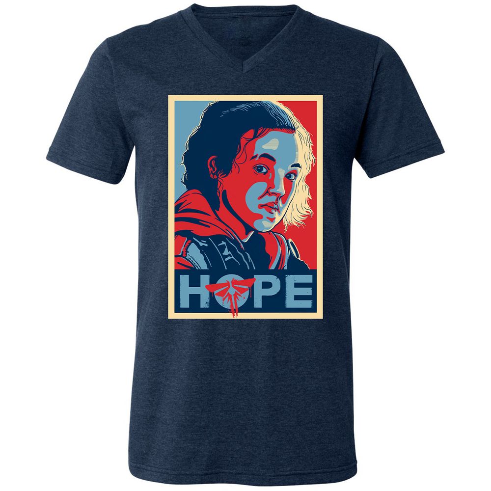 Unisex V-Neck T-Shirt - 1PPPSS8R - Heather Navy - 15