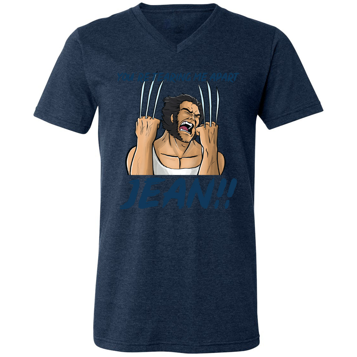 Unisex V-Neck T-Shirt - ET11HKW5 - Heather Navy - 15