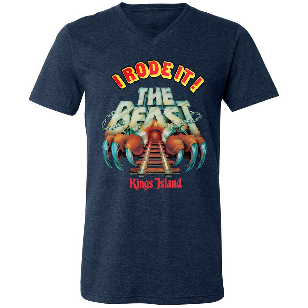 Unisex V-Neck T-Shirt - MYSFGKZG - Heather Navy - 15