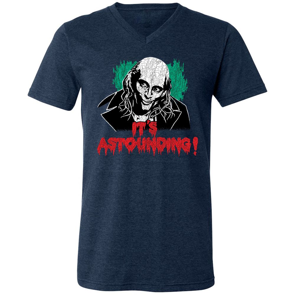 Unisex V-Neck T-Shirt - SNXLYNTX - Heather Navy - 15