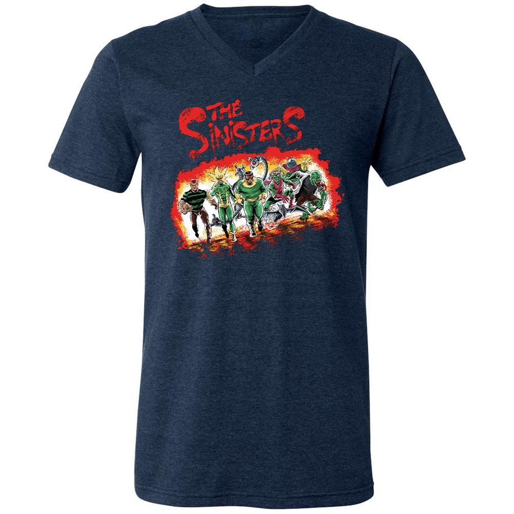 Unisex V-Neck T-Shirt - 3PXC7BVT - Heather Navy - 15