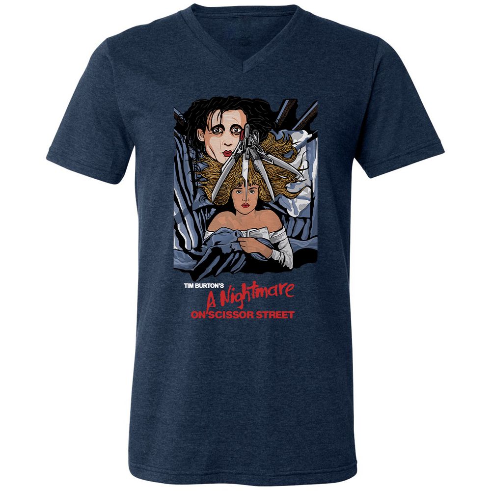 Unisex V-Neck T-Shirt - 28UUK48K - Heather Navy - 15