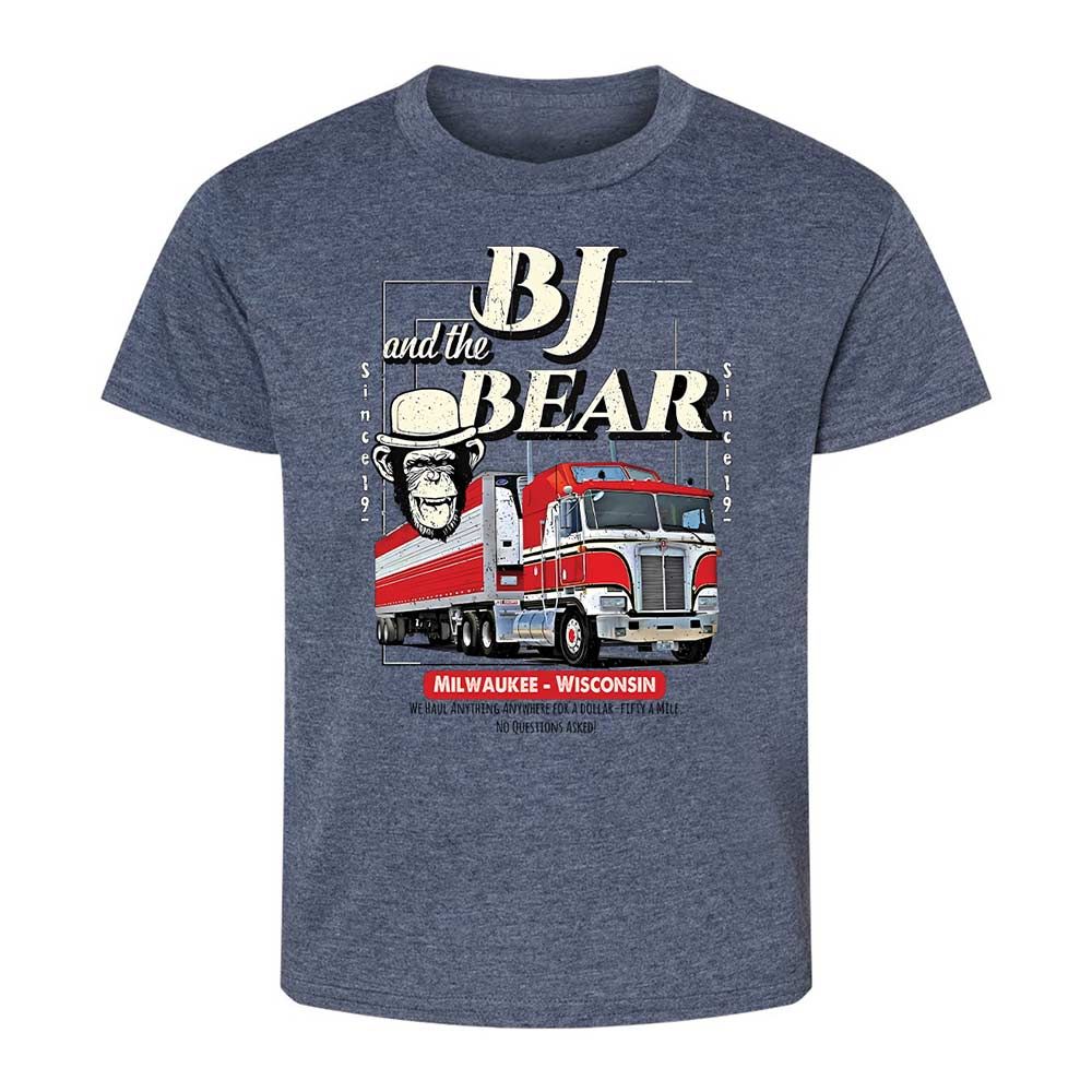 Kids T-Shirt - ATVXNT7R - Heather Navy - 15