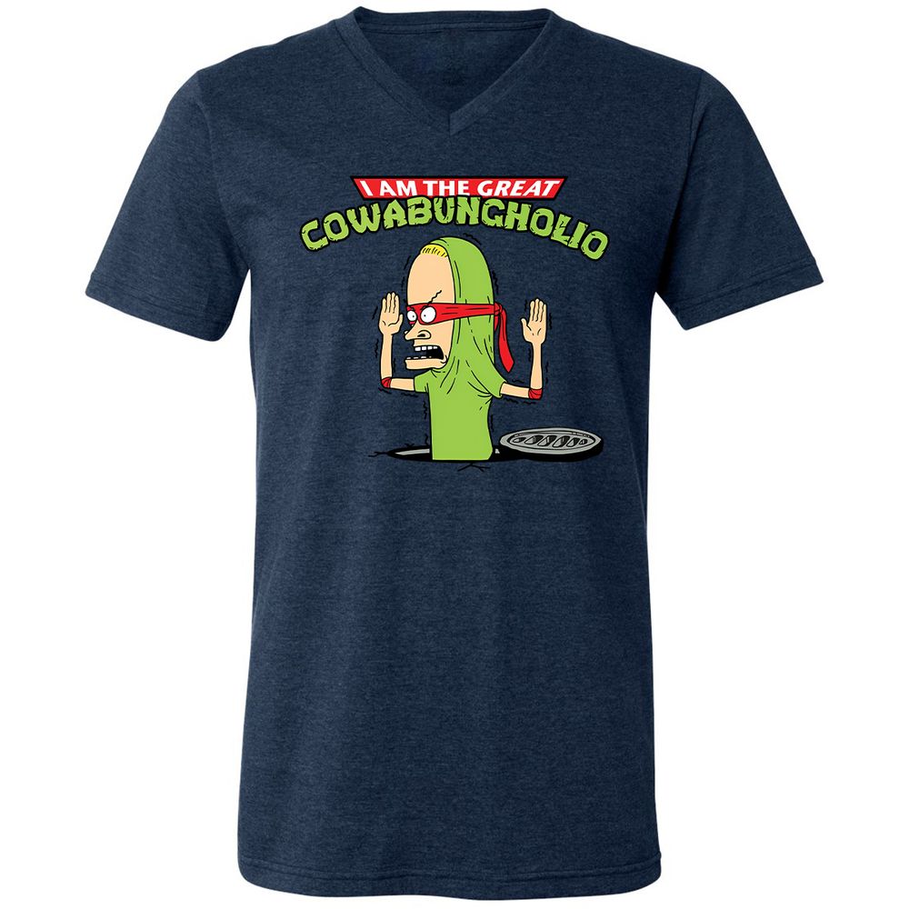 Unisex V-Neck T-Shirt - MD59U82E - Heather Navy - 15