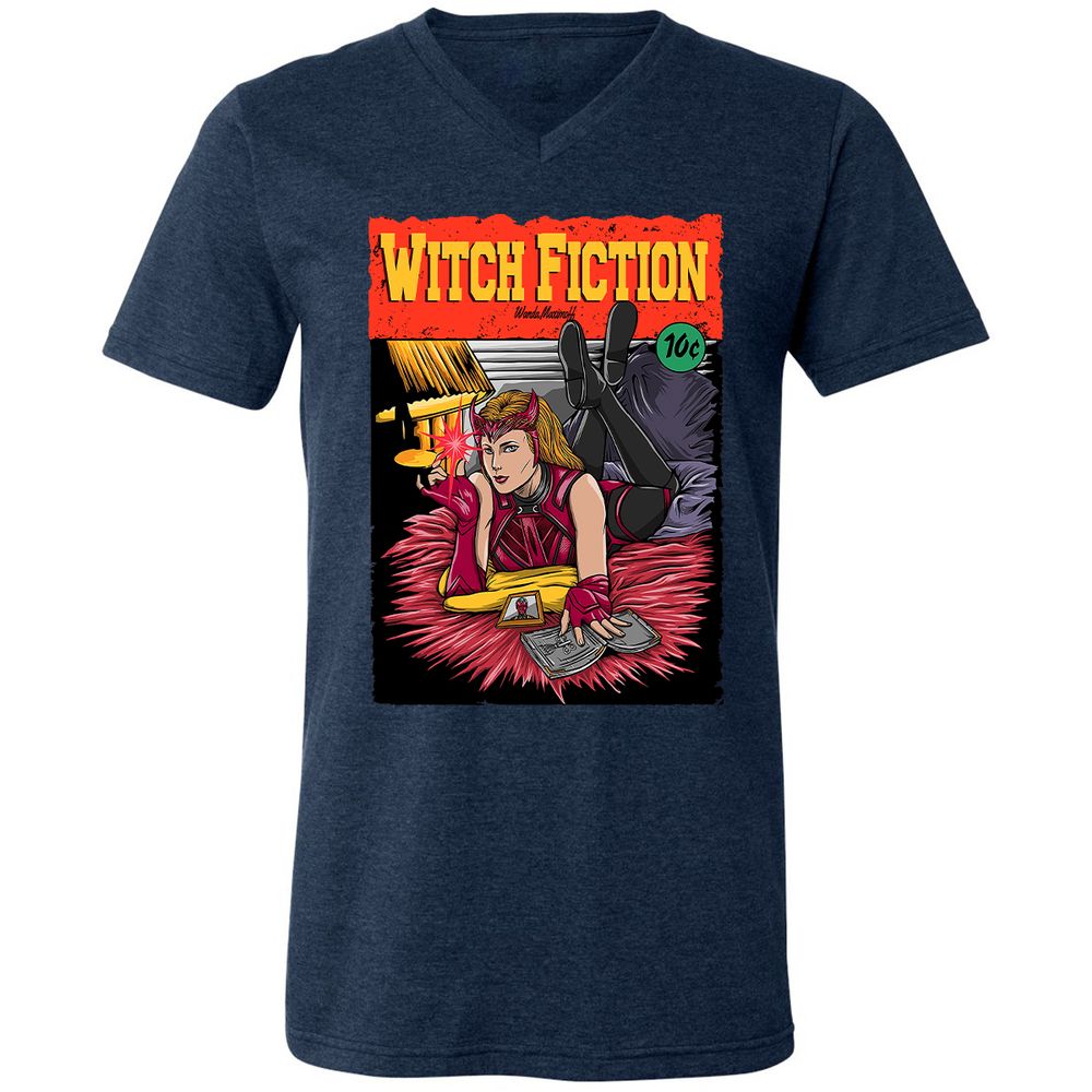 Unisex V-Neck T-Shirt - AELXATWA - Heather Navy - 15