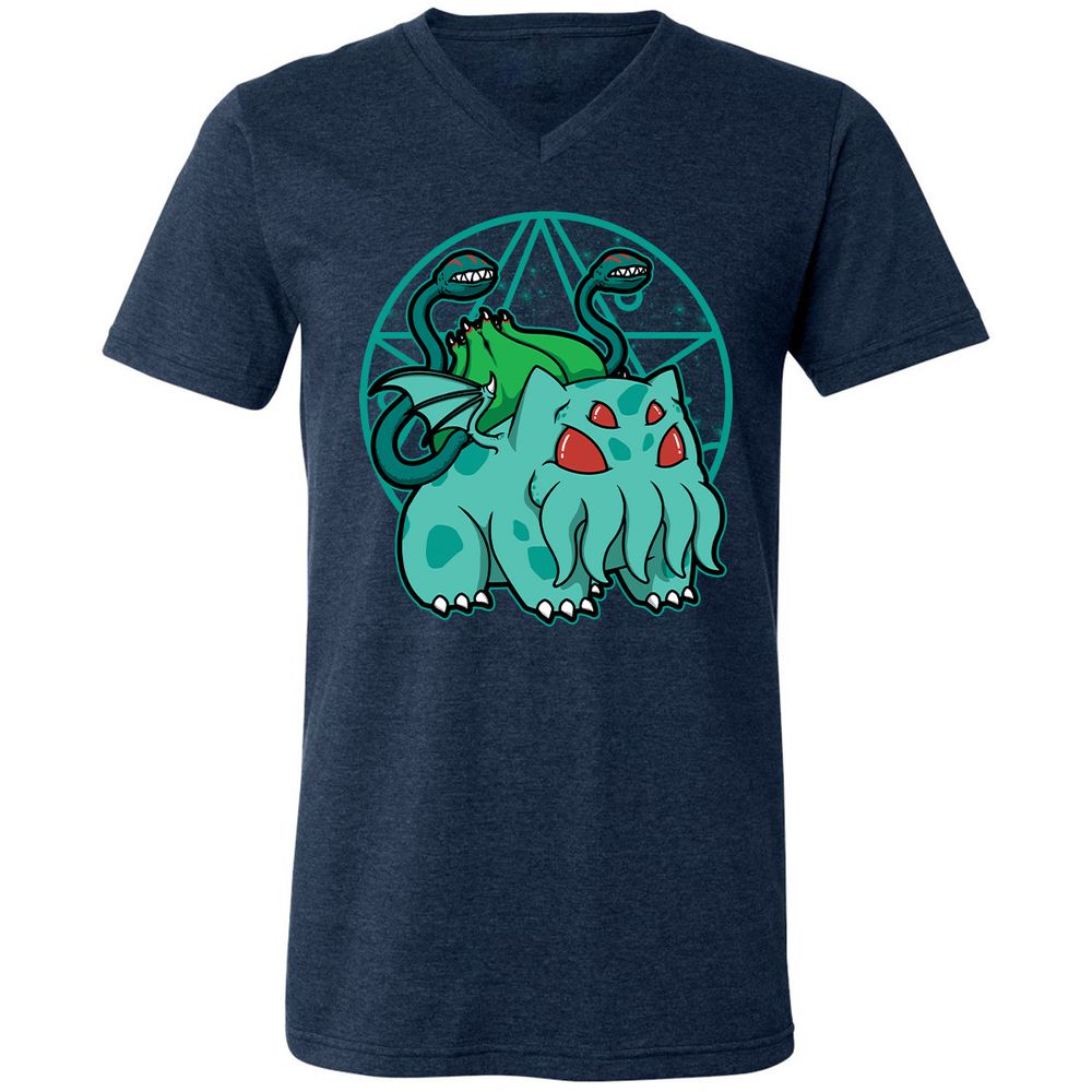 Unisex V-Neck T-Shirt - 6FF8DKNE - Heather Navy - 15