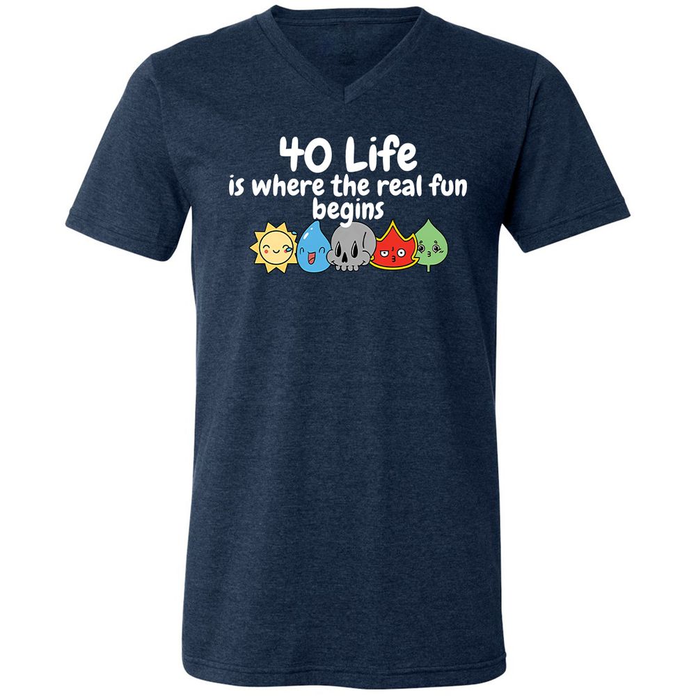 Unisex V-Neck T-Shirt - TD7CPA4V - Heather Navy - 15