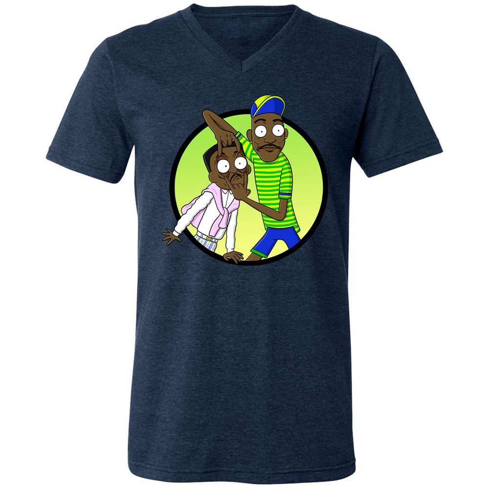 Unisex V-Neck T-Shirt - R871CSAD - Heather Navy - 15