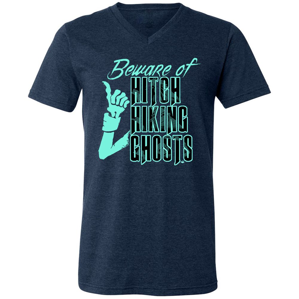 Unisex V-Neck T-Shirt - PAMSS76U - Heather Navy - 15