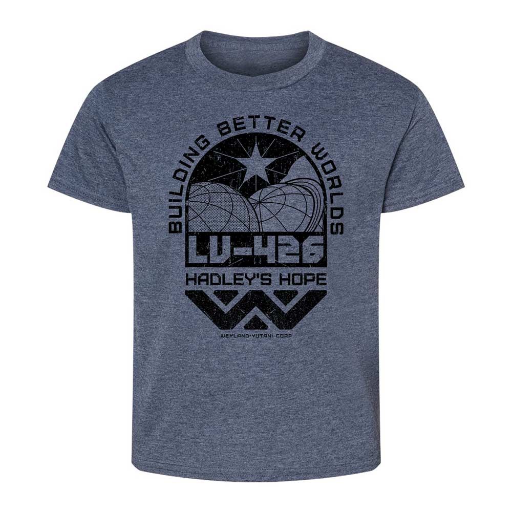 Kids T-Shirt - HX9LYPL7 - Heather Navy - 15