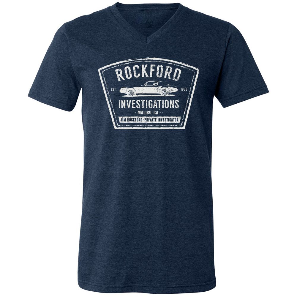 Unisex V-Neck T-Shirt - 7N4H7ENE - Heather Navy - 15