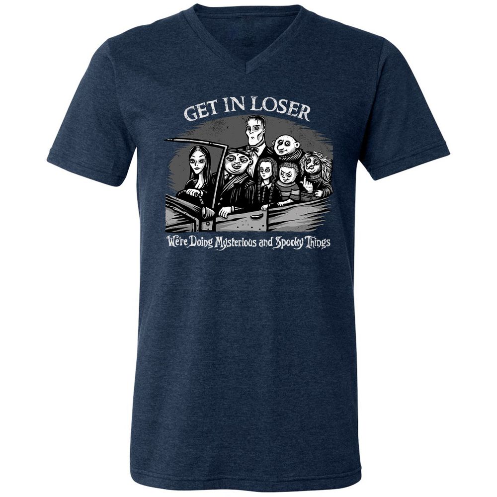 Unisex V-Neck T-Shirt - PXN9VXGB - Heather Navy - 15