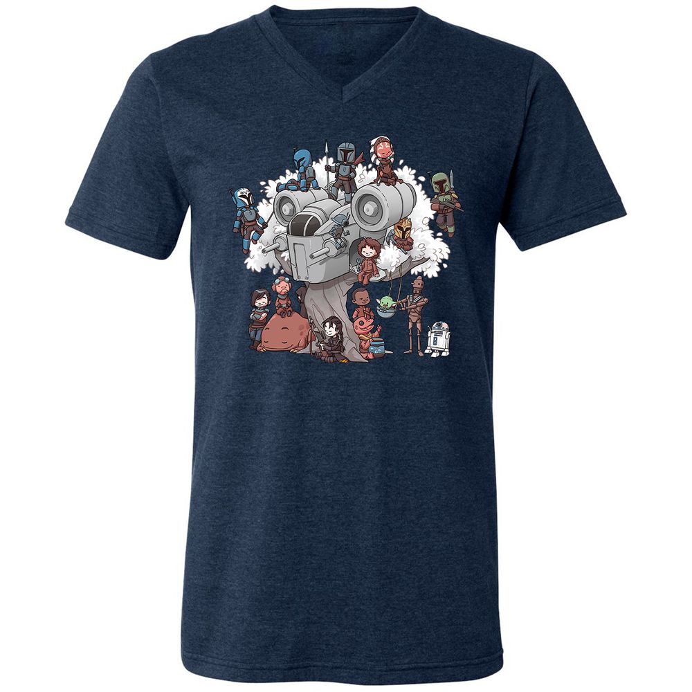 Unisex V-Neck T-Shirt - U18TNB6W - Heather Navy - 15