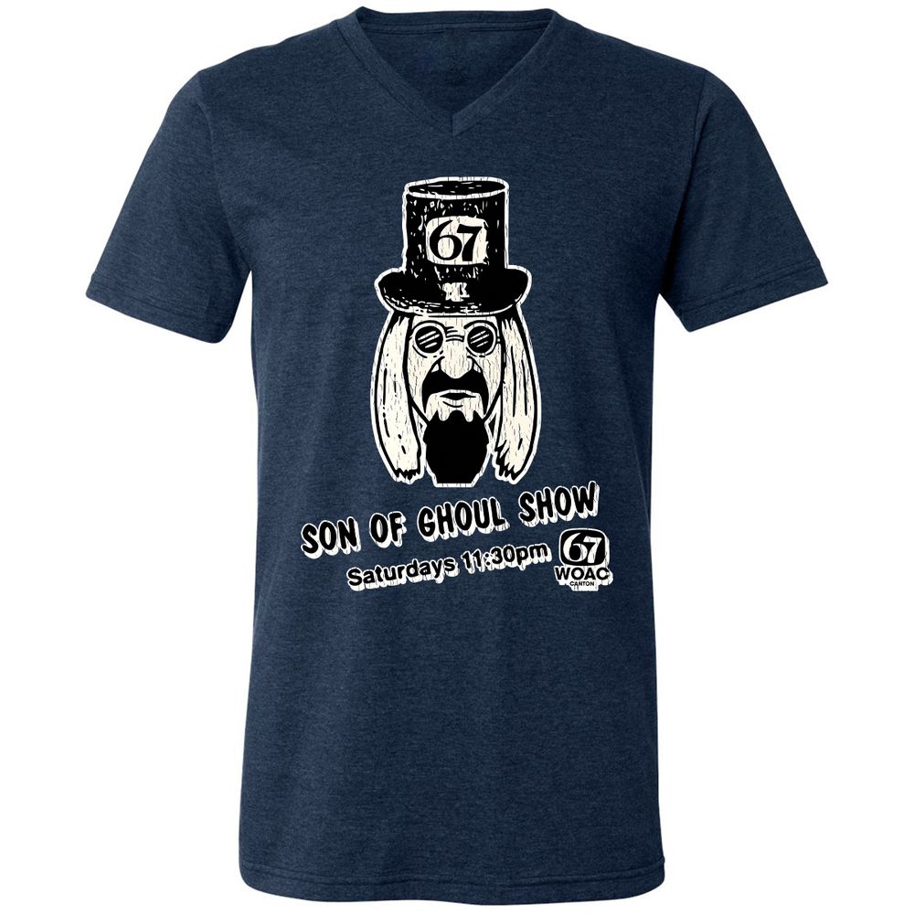 Unisex V-Neck T-Shirt - R5B52KSH - Heather Navy - 15