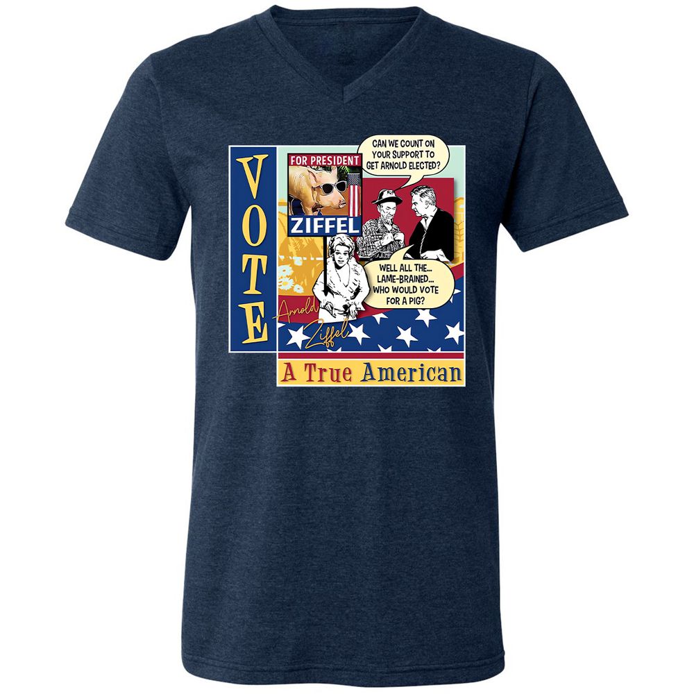 Unisex V-Neck T-Shirt - LB696P8T - Heather Navy - 15