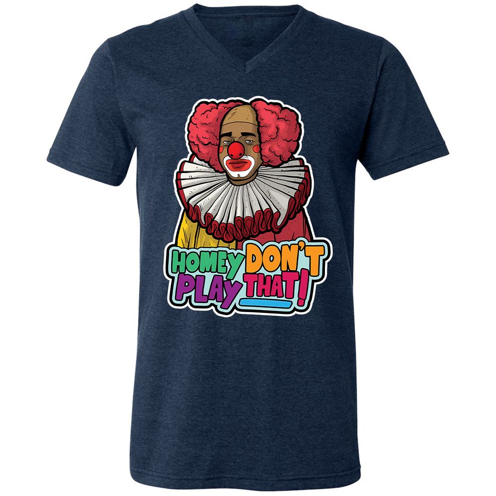 Unisex V-Neck T-Shirt - VPRTVMH9 - Heather Navy - 15