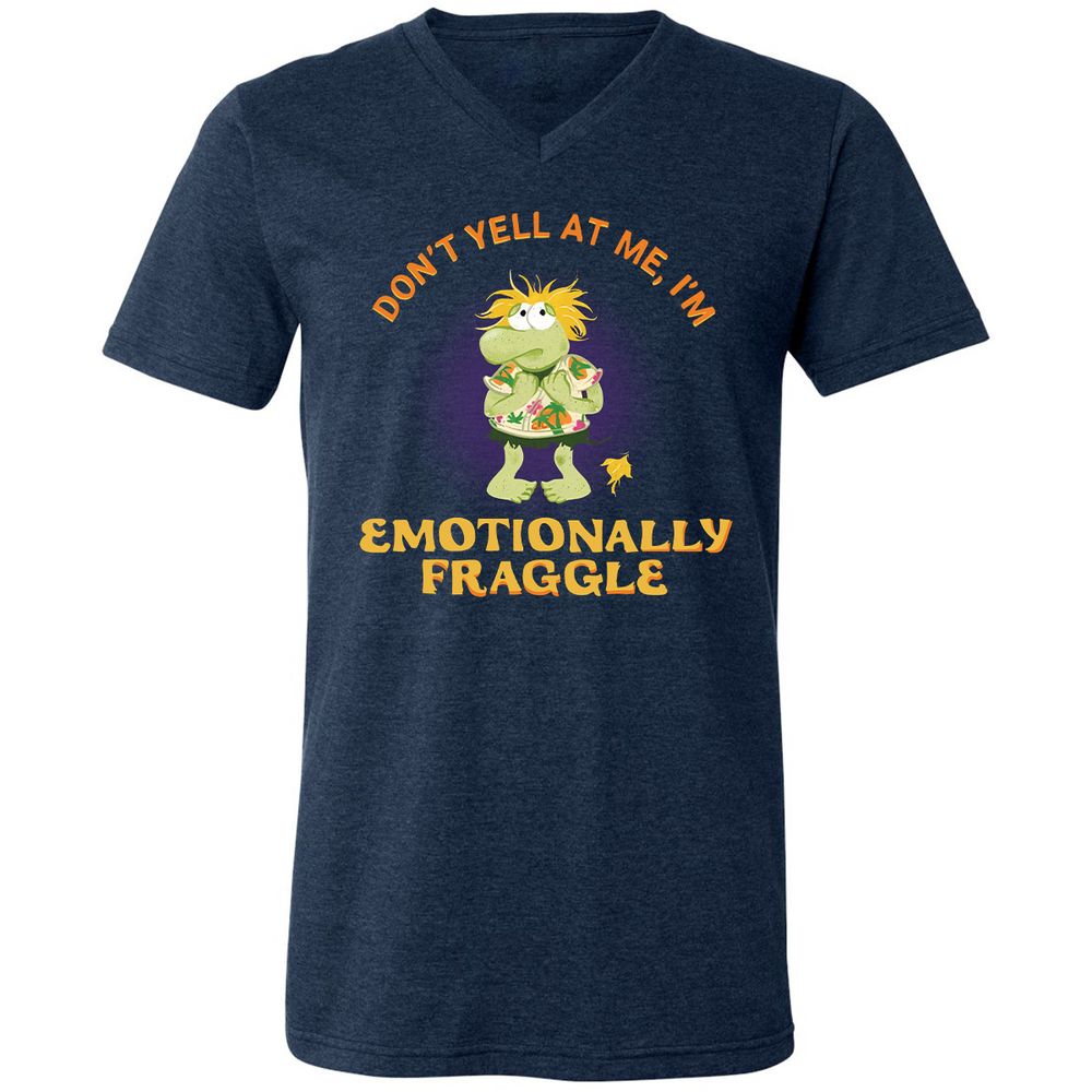 Unisex V-Neck T-Shirt - 9KJTH1J9 - Heather Navy - 15
