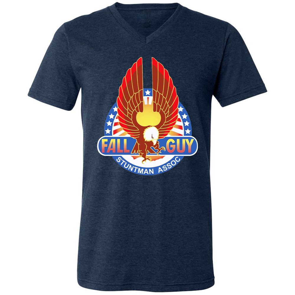 Unisex V-Neck T-Shirt - 9LQMVW6K - Heather Navy - 15