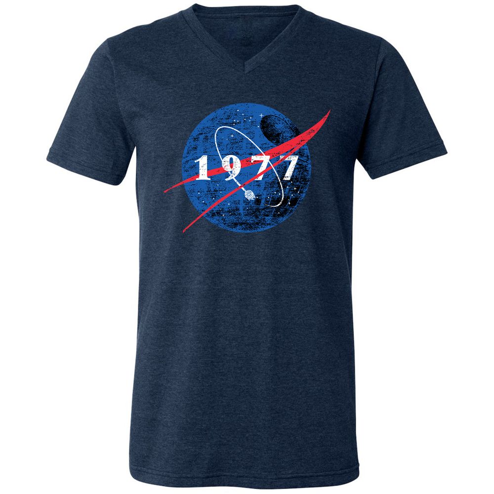 Unisex V-Neck T-Shirt - 2WGG57SE - Heather Navy - 15