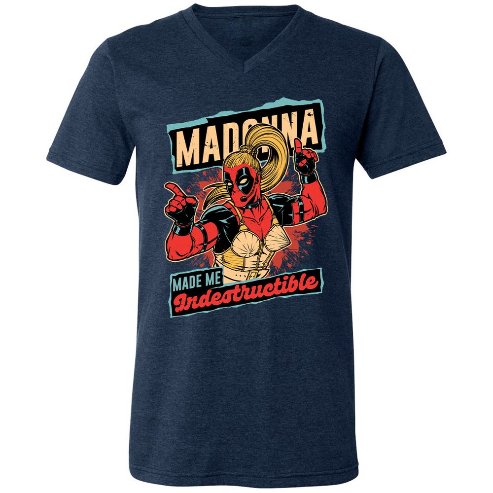 Unisex V-Neck T-Shirt - 56MZ2KV2 - Heather Navy - 15