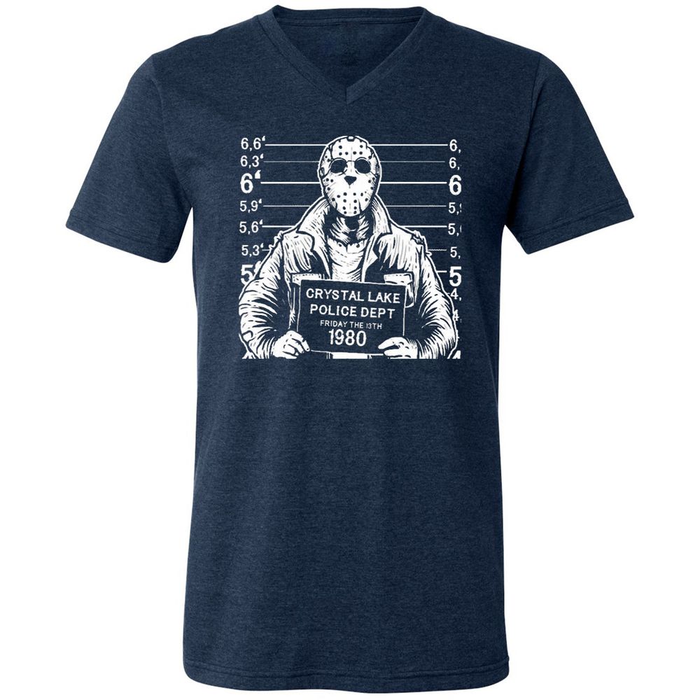 Unisex V-Neck T-Shirt - UU18CLA6 - Heather Navy - 15