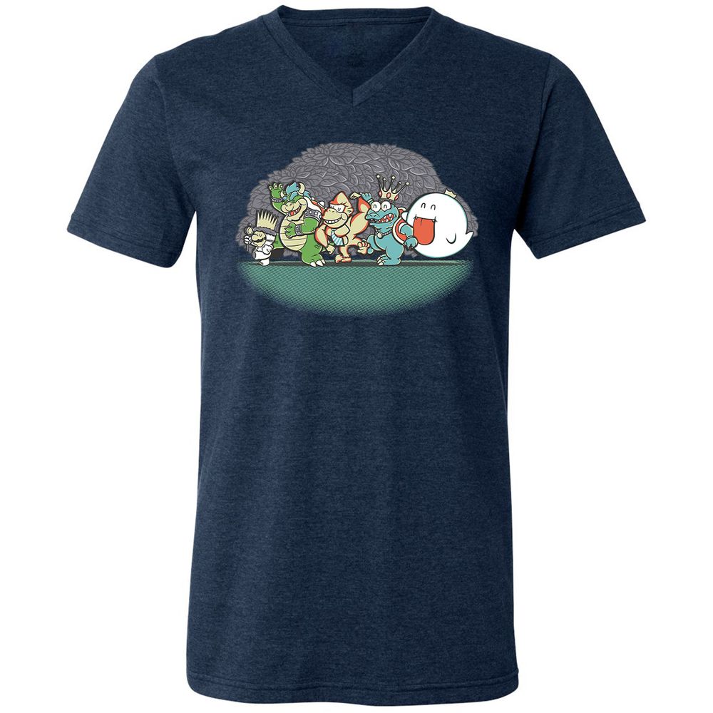 Unisex V-Neck T-Shirt - BPBL3LU5 - Heather Navy - 15