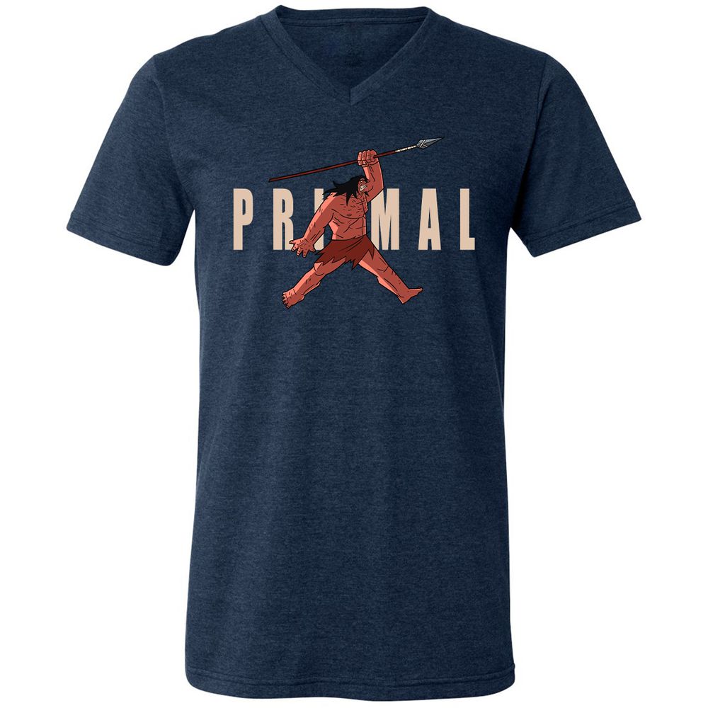 Unisex V-Neck T-Shirt - Y6CVAUKT - Heather Navy - 15