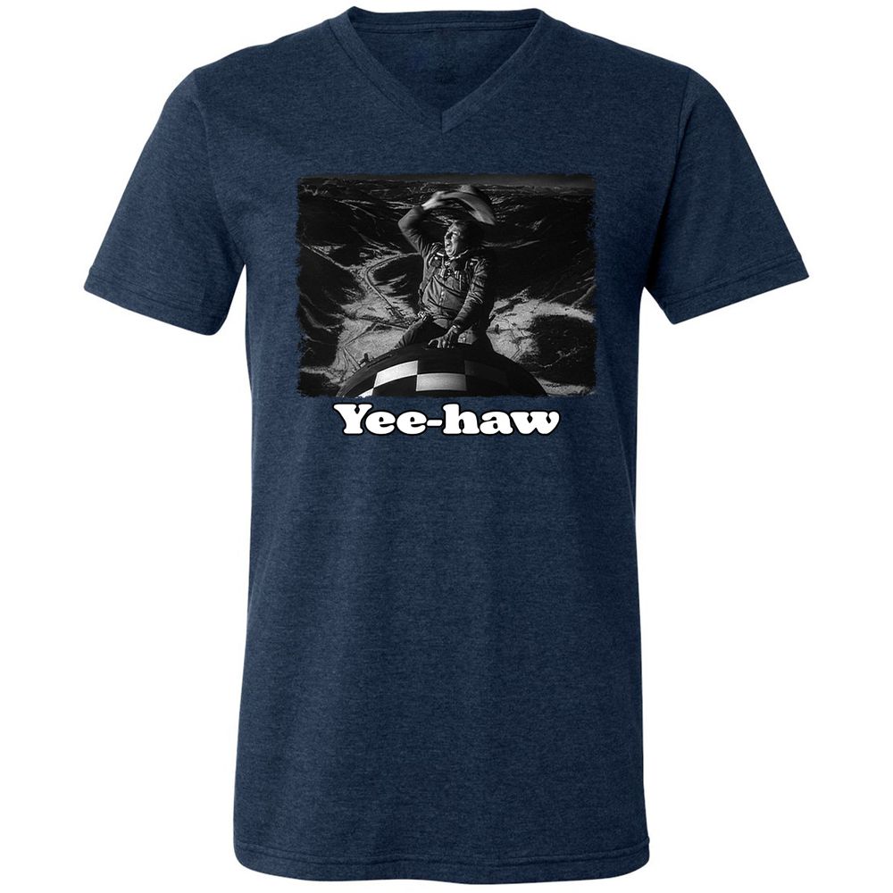 Unisex V-Neck T-Shirt - GTZPT6RW - Heather Navy - 15