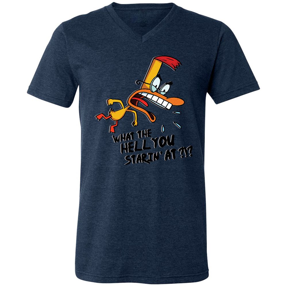 Unisex V-Neck T-Shirt - K6YAS41V - Heather Navy - 15
