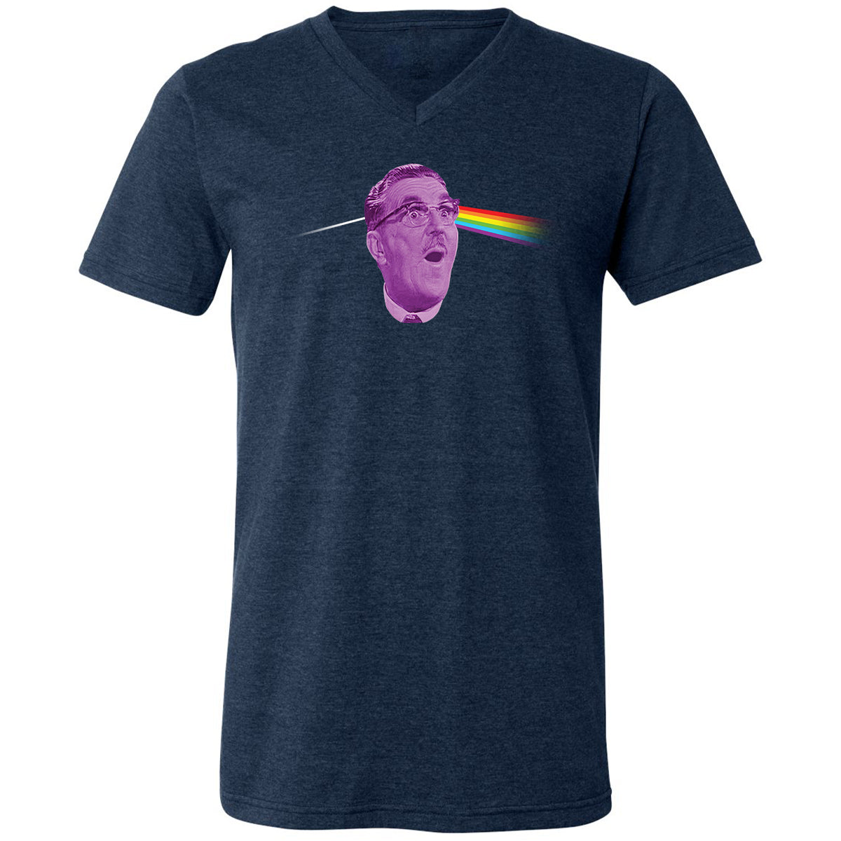 Unisex V-Neck T-Shirt - 53LPEUDW - Heather Navy - 15
