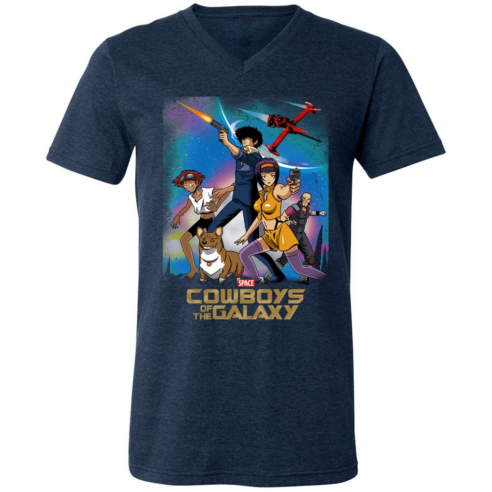 Unisex V-Neck T-Shirt - X413A22L - Heather Navy - 15