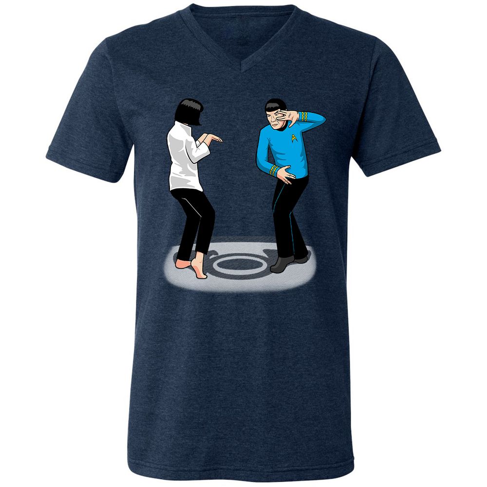 Unisex V-Neck T-Shirt - ANG83PSS - Heather Navy - 15