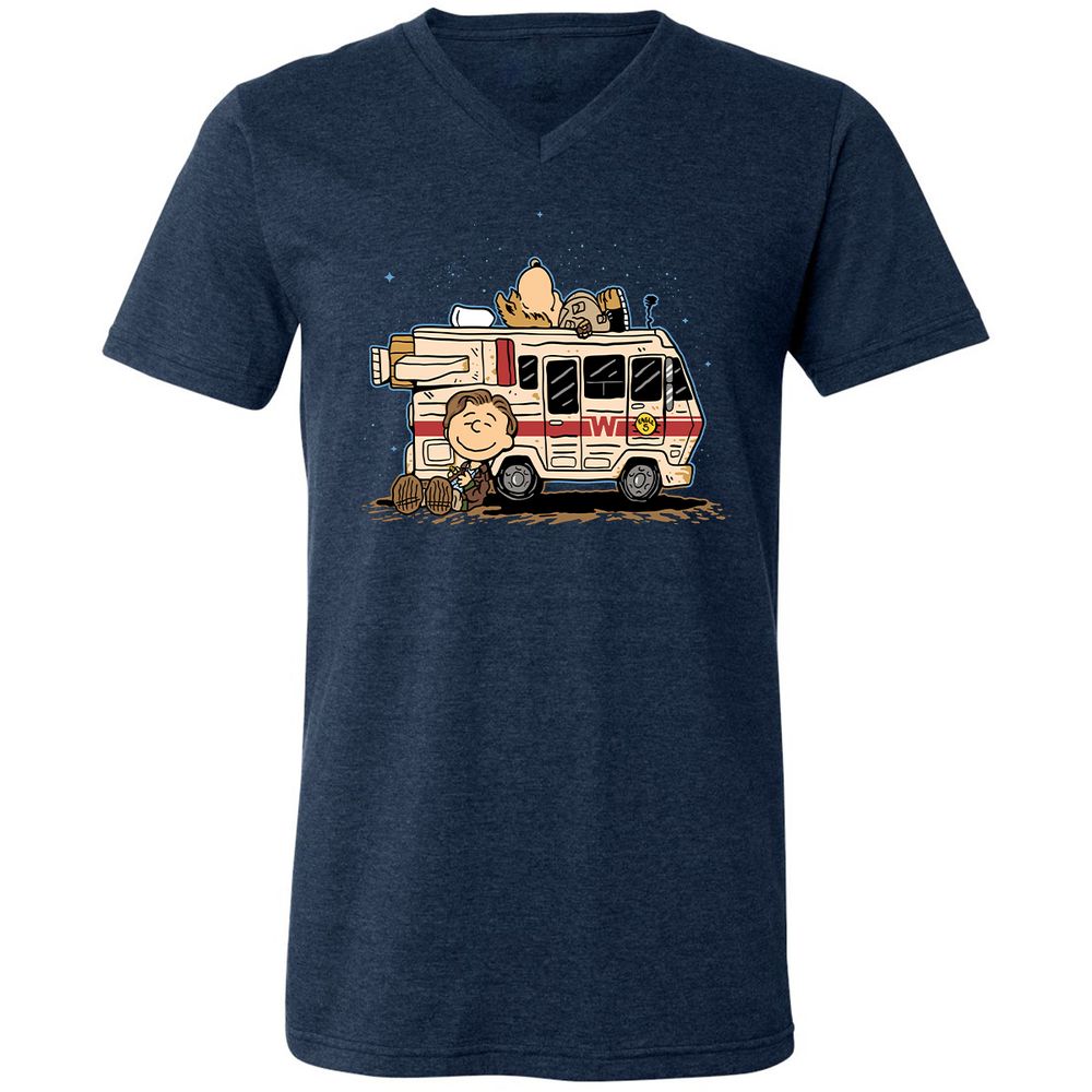 Unisex V-Neck T-Shirt - VR1H2P21 - Heather Navy - 15