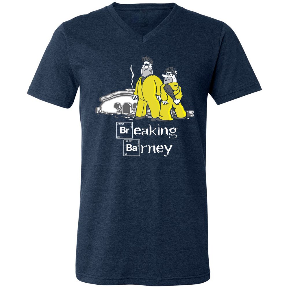 Unisex V-Neck T-Shirt - Z4SDVZSG - Heather Navy - 15