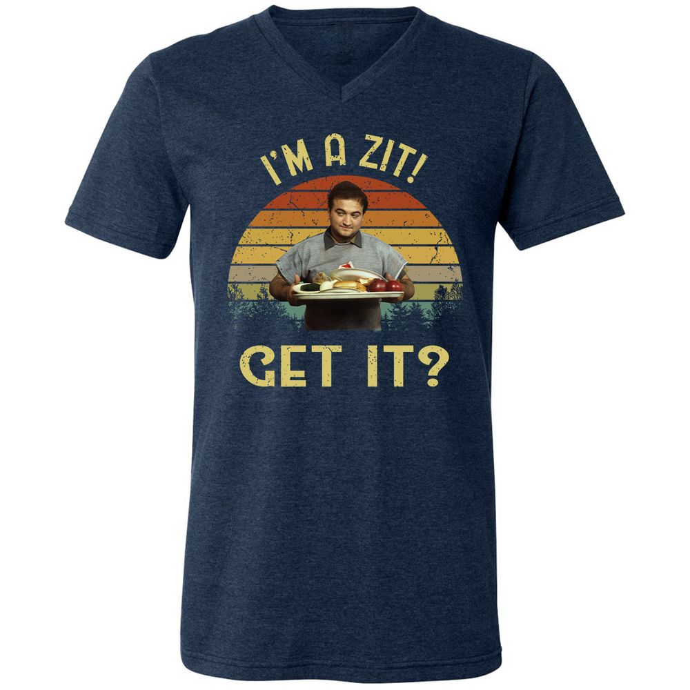Unisex V-Neck T-Shirt - PFFD42LY - Heather Navy - 15