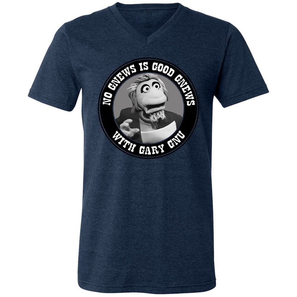 Unisex V-Neck T-Shirt - HRS8AT7S - Heather Navy - 15