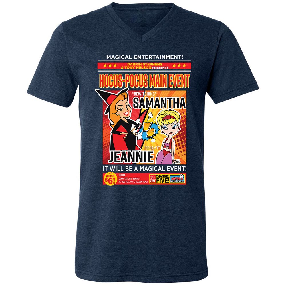 Unisex V-Neck T-Shirt - E4R83FUA - Heather Navy - 15