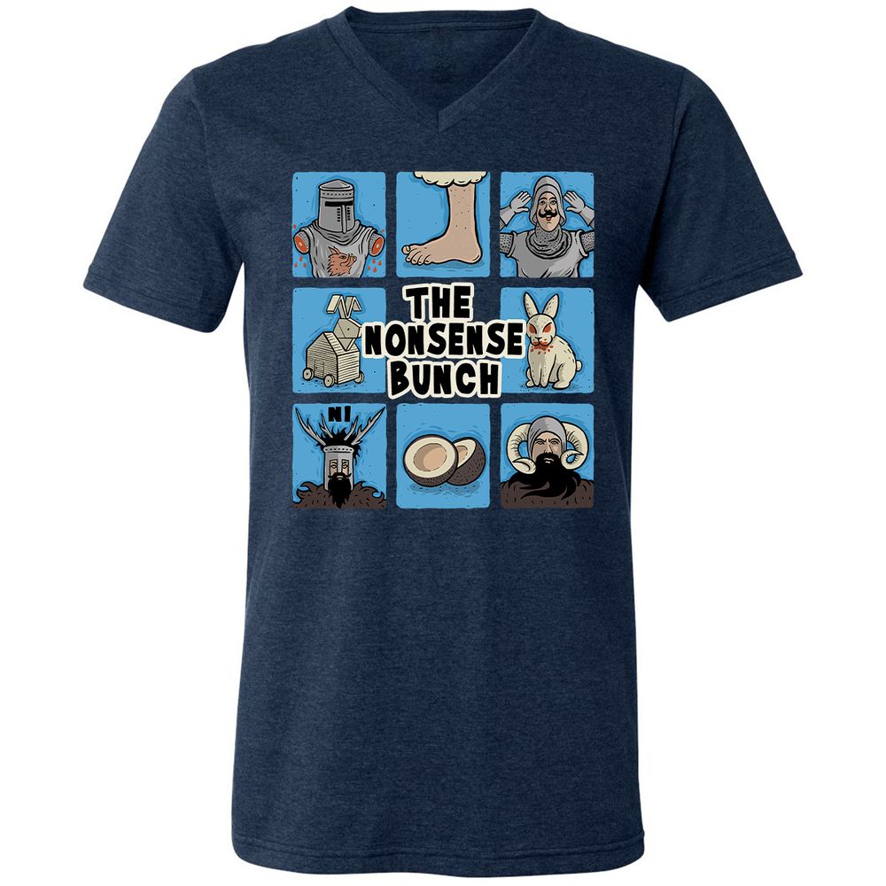 Unisex V-Neck T-Shirt - FSATAL3G - Heather Navy - 15