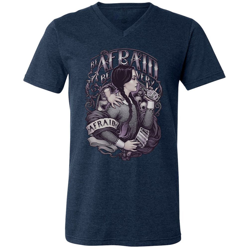 Unisex V-Neck T-Shirt - VRJHR8QH - Heather Navy - 15