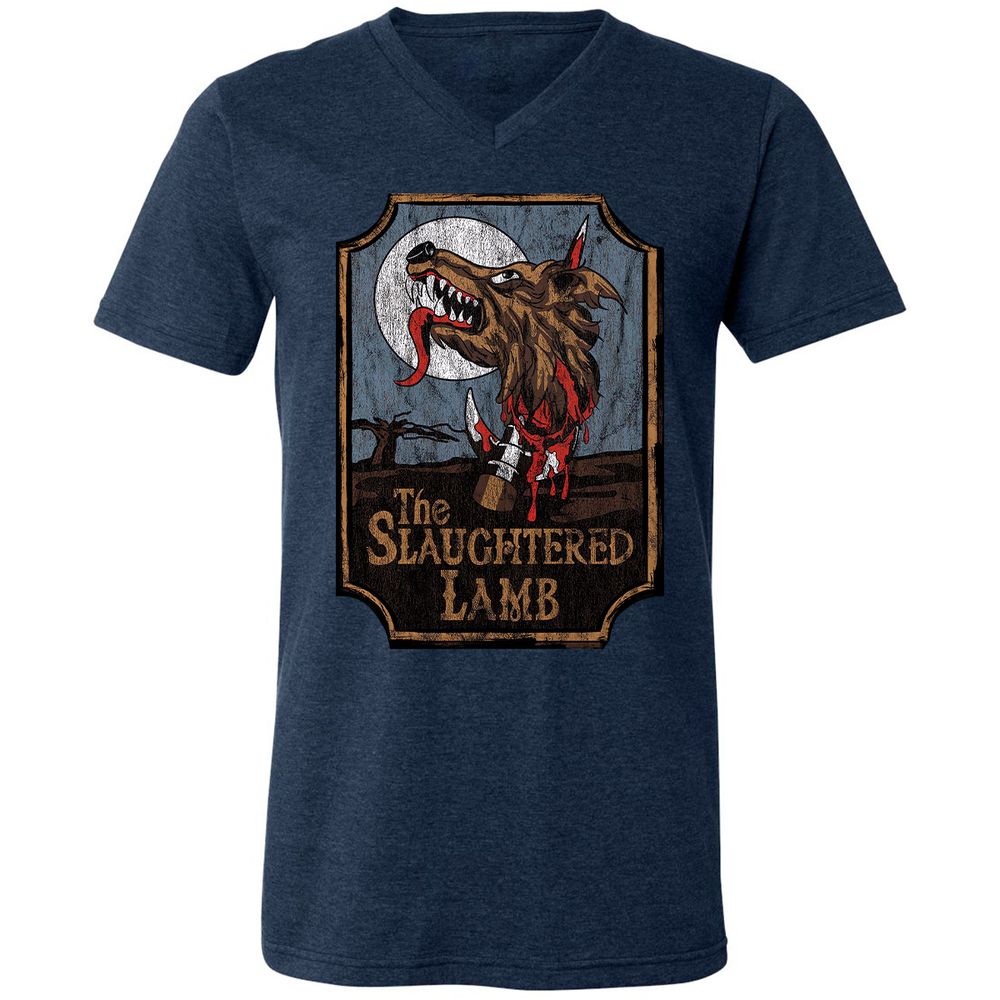 Unisex V-Neck T-Shirt - DLWPCGS2 - Heather Navy - 15