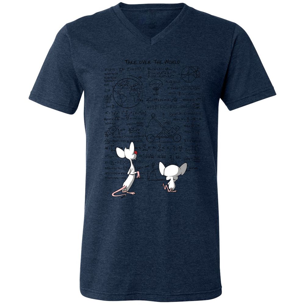 Unisex V-Neck T-Shirt - 5YETKM52 - Heather Navy - 15