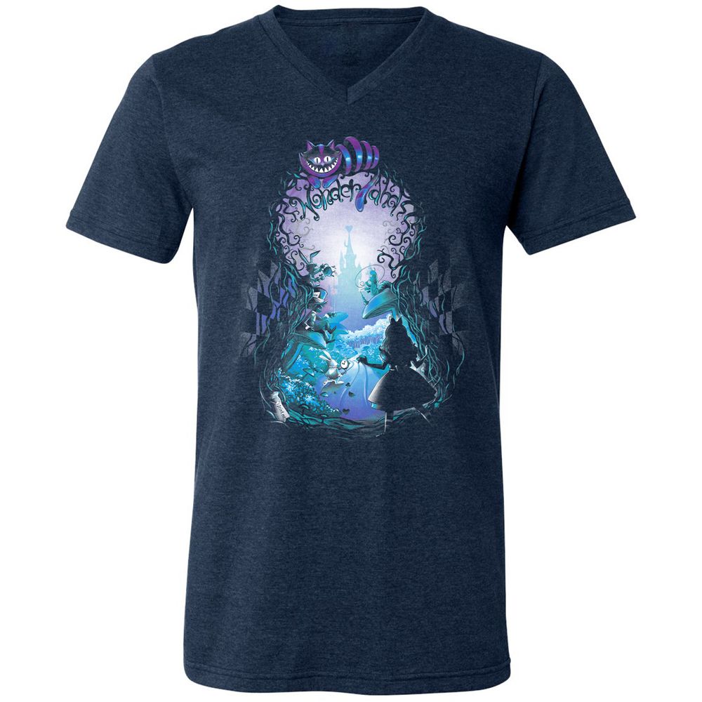 Unisex V-Neck T-Shirt - 91VVDS51 - Heather Navy - 15