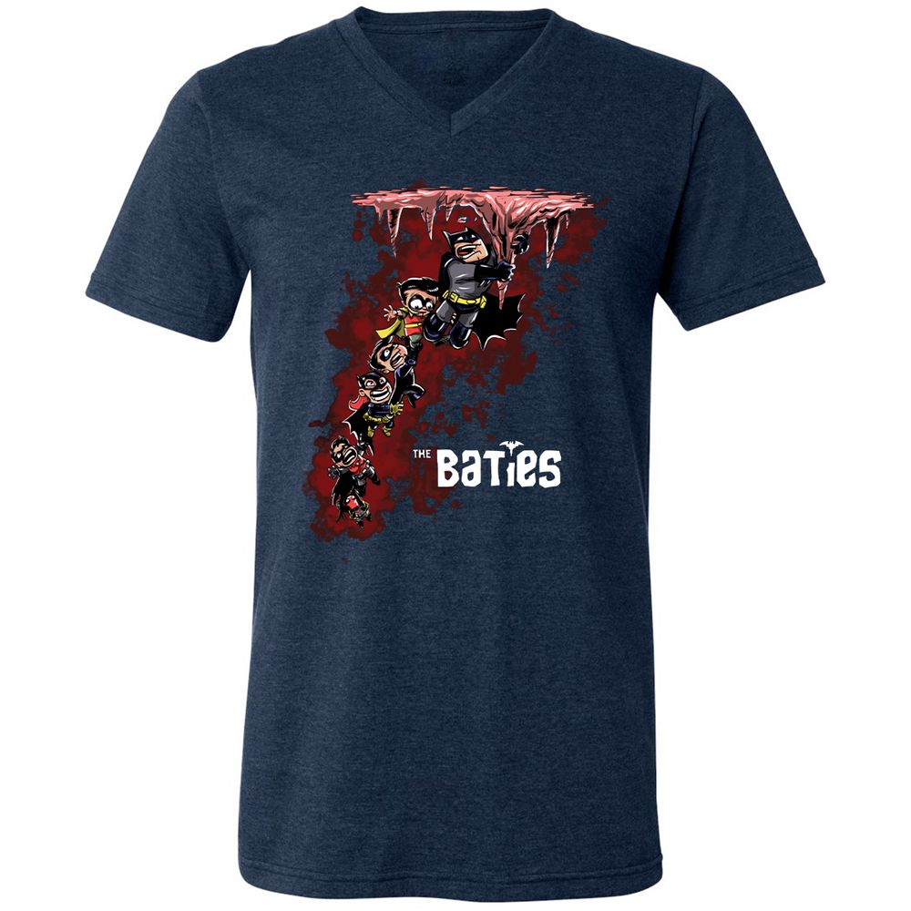 Unisex V-Neck T-Shirt - CW8472KG - Heather Navy - 15