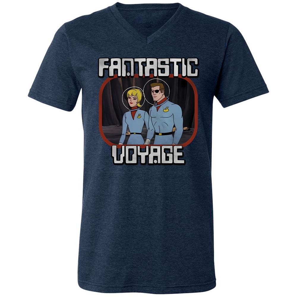 Unisex V-Neck T-Shirt - NTZK2V2J - Heather Navy - 15